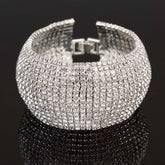 Rhinestone Stretch Bracelets - Multilayer Sparkle for Women's Wedding Fashion